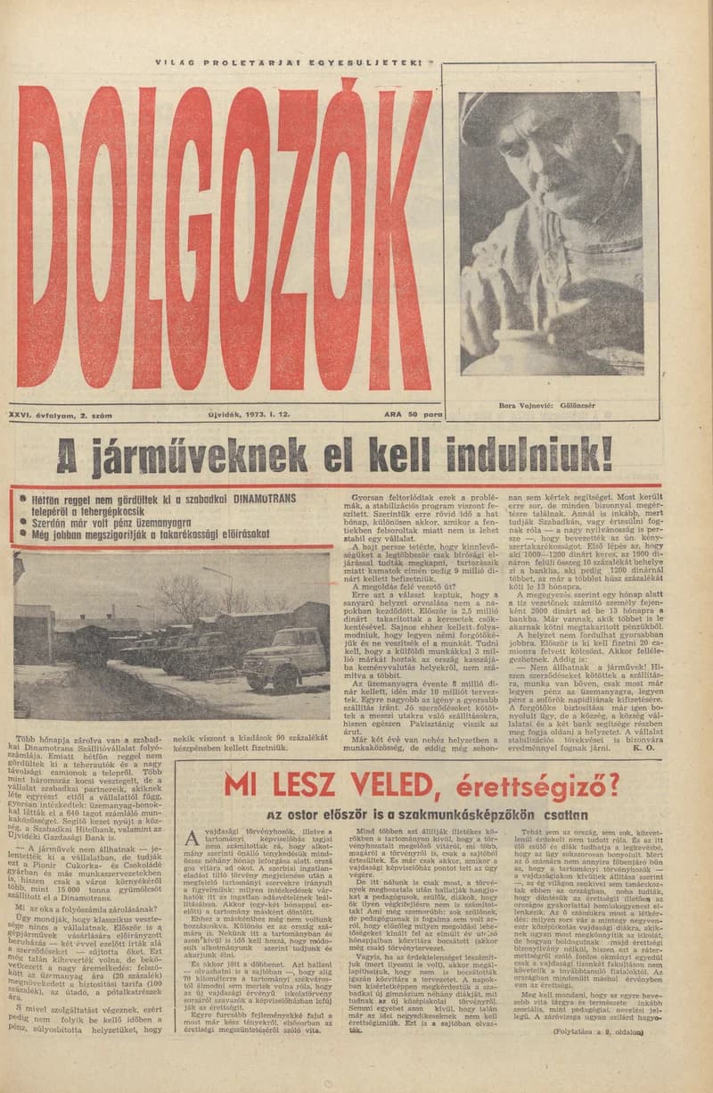 Dolgozók, 27. évf. 1973. január 12. 2. sz.