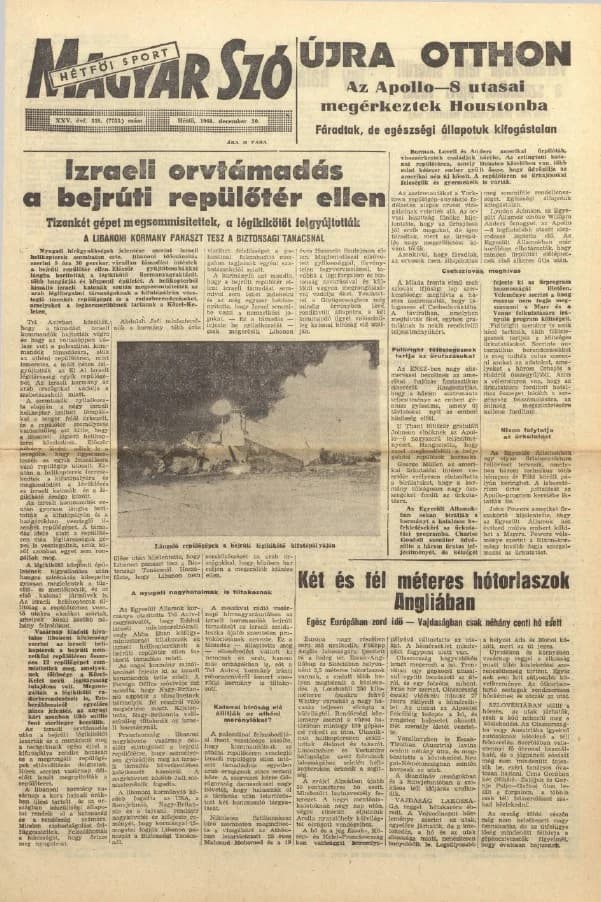 Magyar Szó, 25. évf. 1968. december 30. 359. sz. 1–14. oldal