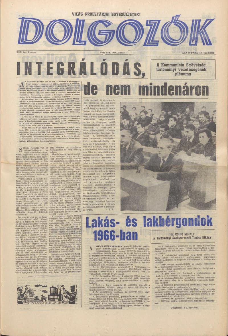 Dolgozók, 20. évf. 1966. január 7. 2. sz.