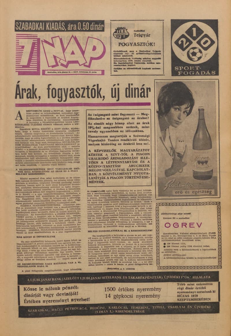 7 Nap, 25. évf. 1970. június 26. 27. sz. 1–16. oldal