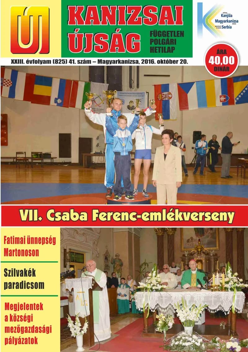 Új Kanizsai Újság, 23. évf. 2016. október 20. 41. sz.