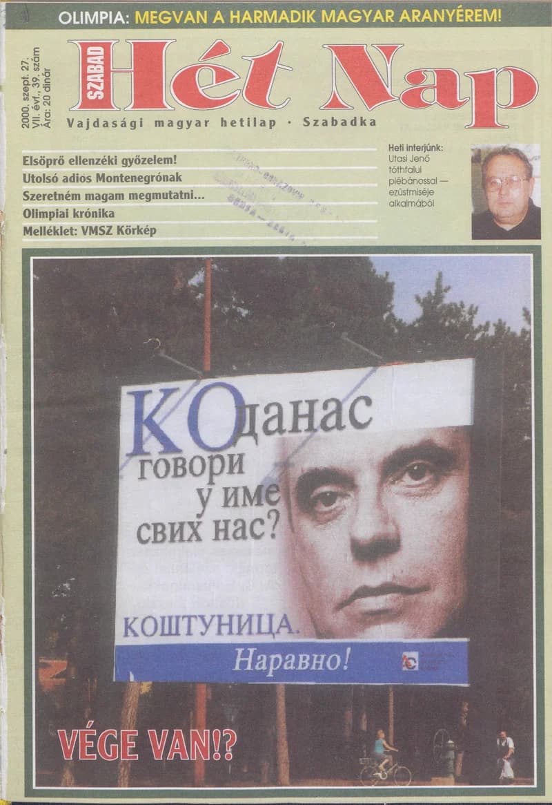 Szabad Hét Nap, 7. évf. 2000. szeptember 27. 39. sz.
