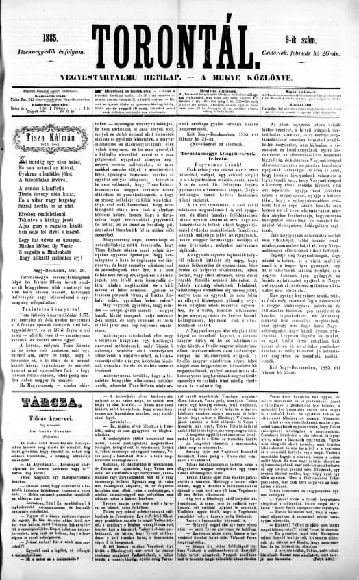 Torontál, 14. évf. 1885. február 26. 9. sz.