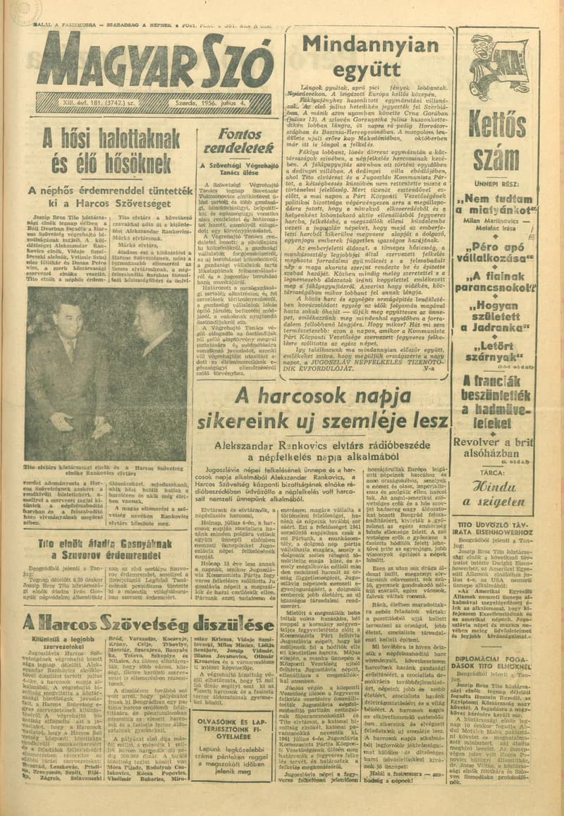 Magyar Szó, 13. évf. 1956. július 4. 181. sz. 1–8. oldal
