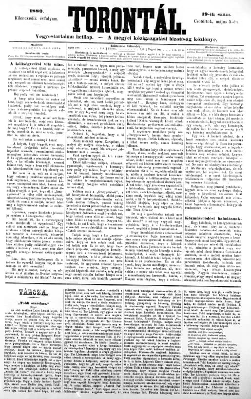 Torontál, 9. évf. 1880. május 5. 19. sz.