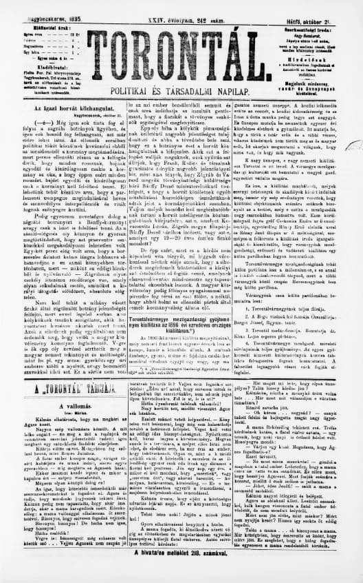 Torontál, 24. évf. 1895. október 21. 242. sz.