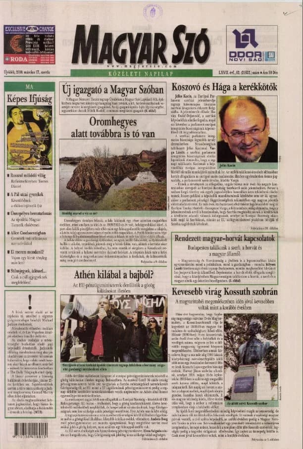 Magyar Szó, 67. évf. 2010. március 17. 62. sz. 1–20. oldal