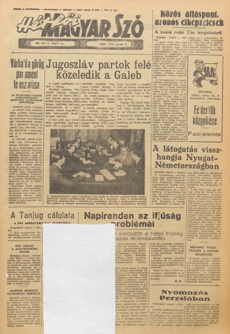 Magyar Szó, 13. évf. 1956. január 9. 6. sz. 1–6. oldal
