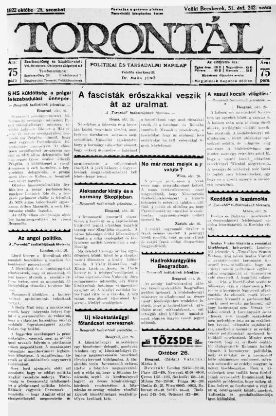 Torontál, 51. évf. 1922. október 28. 242. sz.