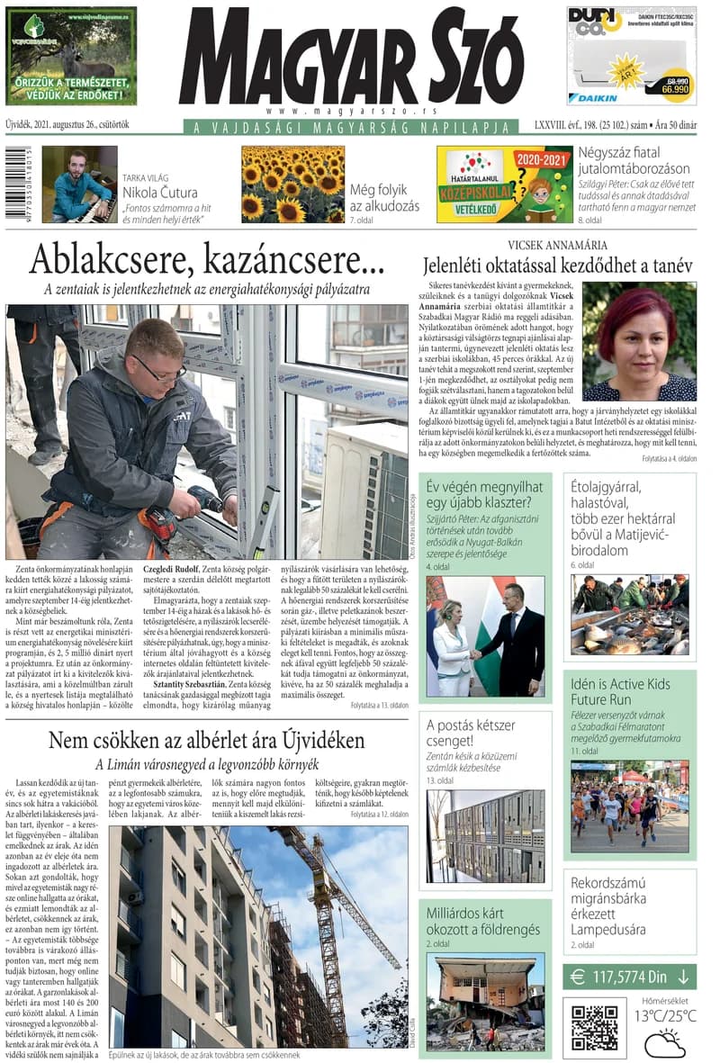 Magyar Szó, 78. évf. 2021. augusztus 26. 198. sz. 1–20. oldal