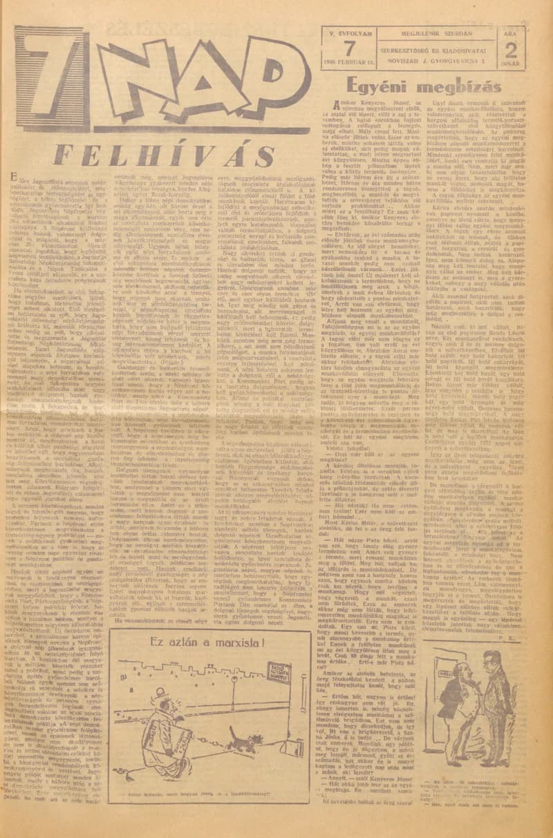 7 Nap, 5. évf. 1950. február 15. 7. sz. 1–4. oldal