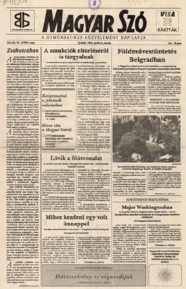 Magyar Szó, 52. évf. 1995. április 5. 79. sz. 1–16. oldal