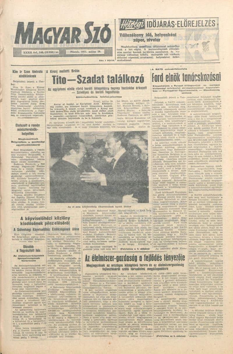 Magyar Szó, 32. évf. 1975. május 30. 146. sz.