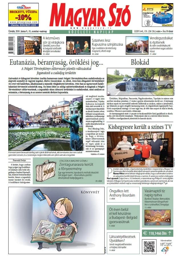 Magyar Szó, 75. évf. 2018. június 9. – 10. 131. sz. 1–44. oldal