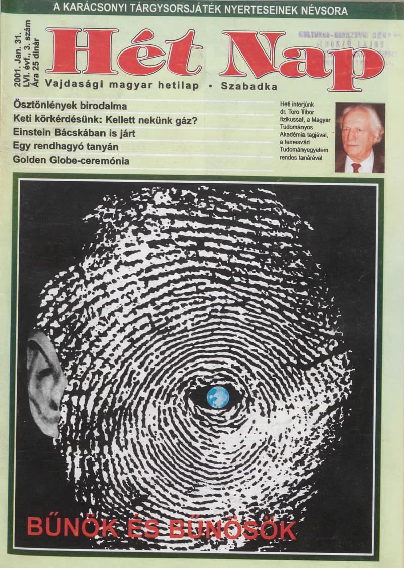 7 Nap, 56. évf. 2001. január 31. 3. sz. 1–68. oldal