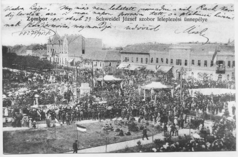 Schweidel József szobor leleplezési ünnepélye