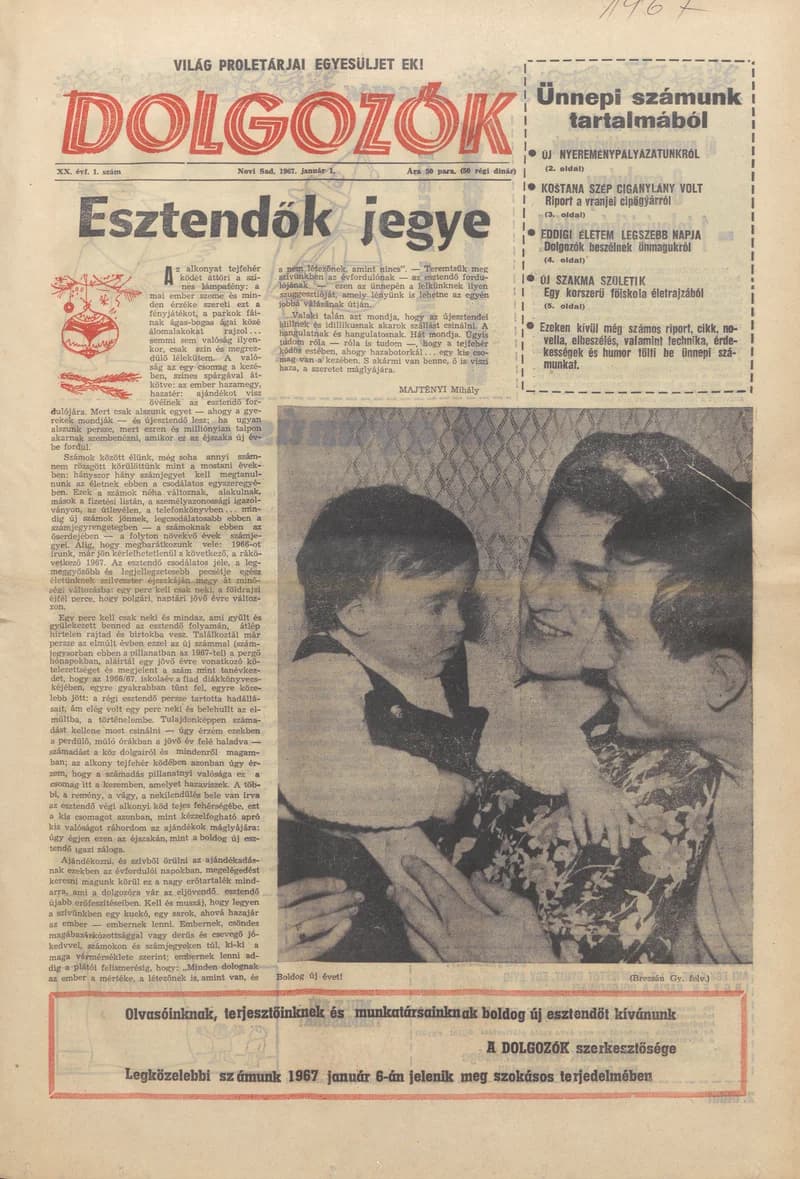 Dolgozók, 21. évf. 1967. január 1. 1. sz.