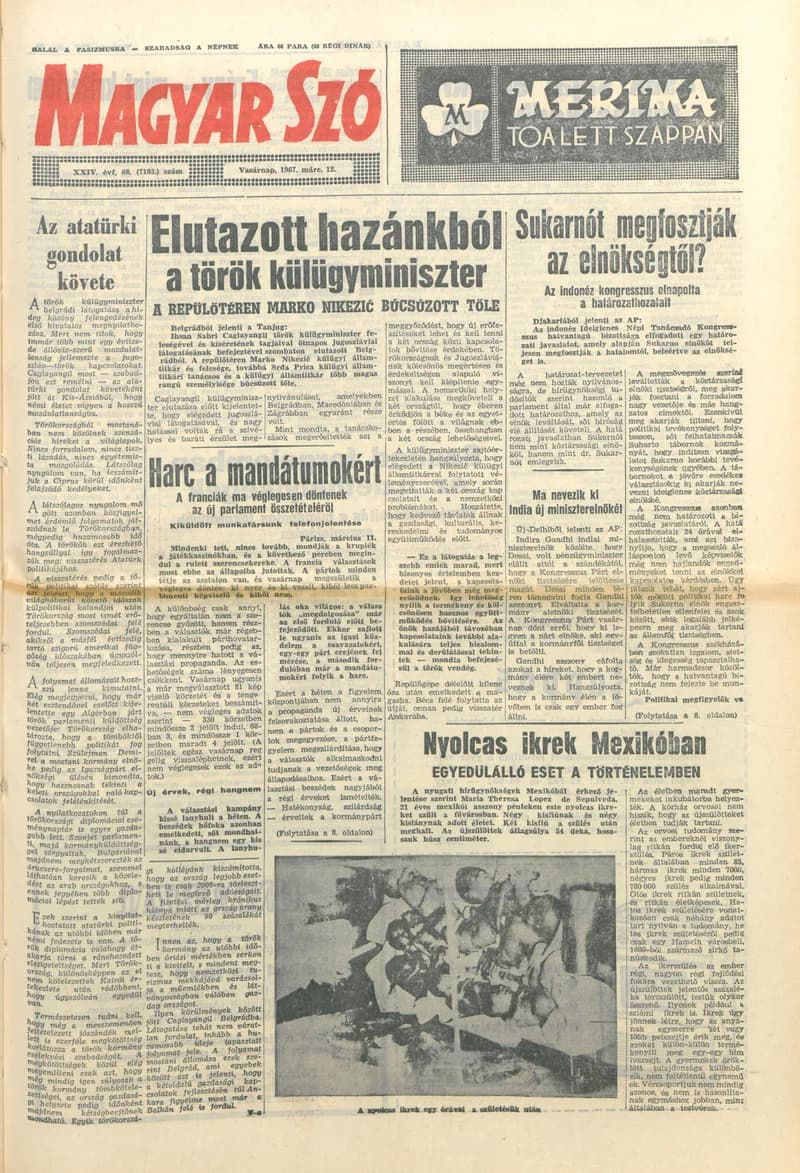 Magyar Szó, 24. évf. 1967. március 12. 68. sz. 1–24. oldal