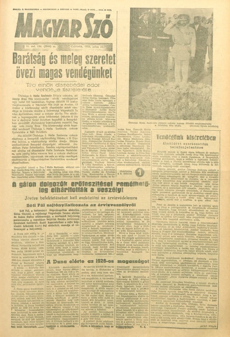Magyar Szó, 11. évf. 1954. július 22. 196. sz. 1–8. oldal