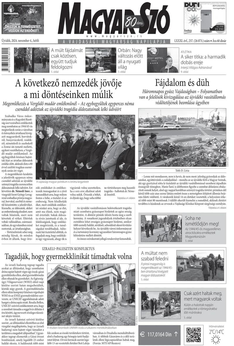 Magyar Szó, 81. évf. 2024. november 4. 257. sz. 1–16. oldal