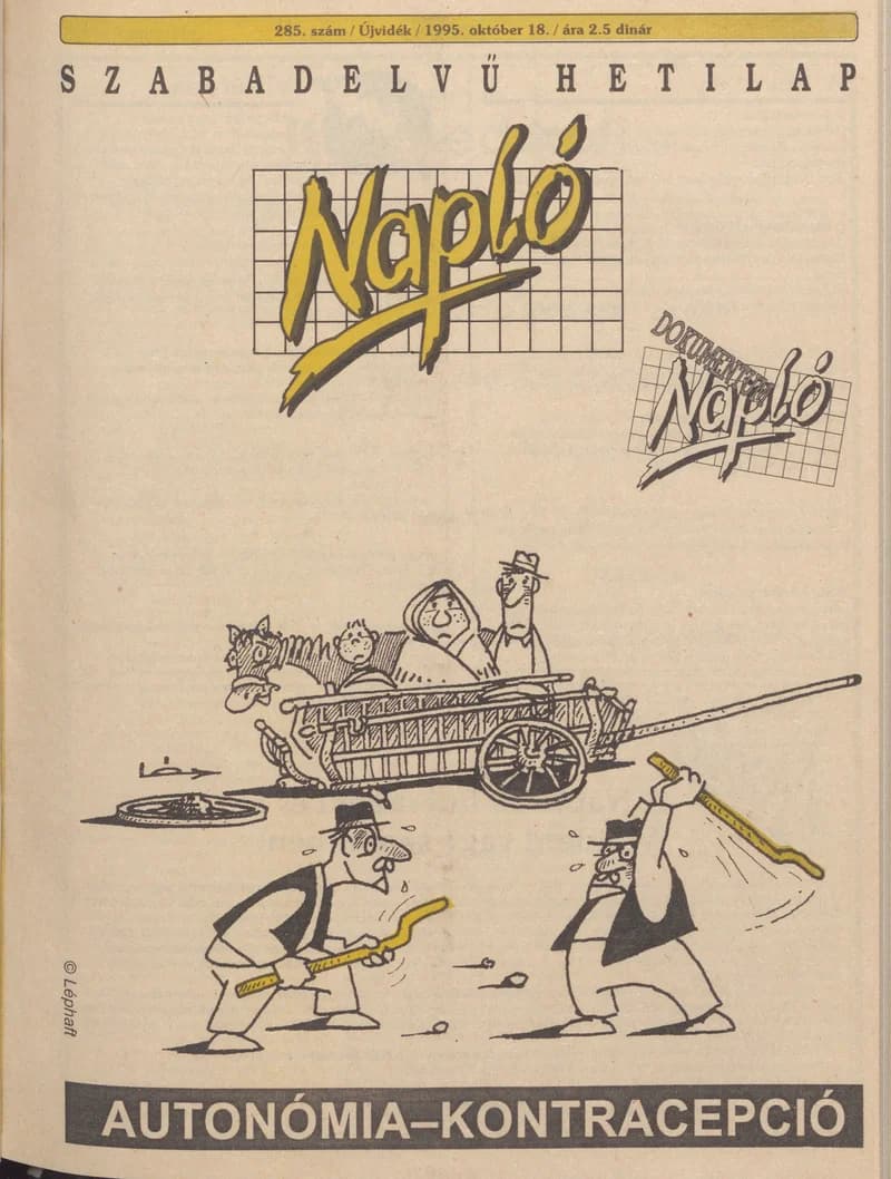 Napló - Szabadelvű hetilap, 6. évf. 1995. október 18. 285. sz.