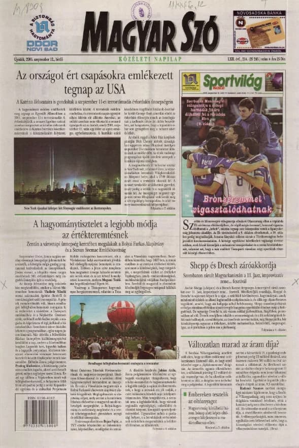 Magyar Szó, 62. évf. 2005. szeptember 12. 214. sz. 1–12. oldal