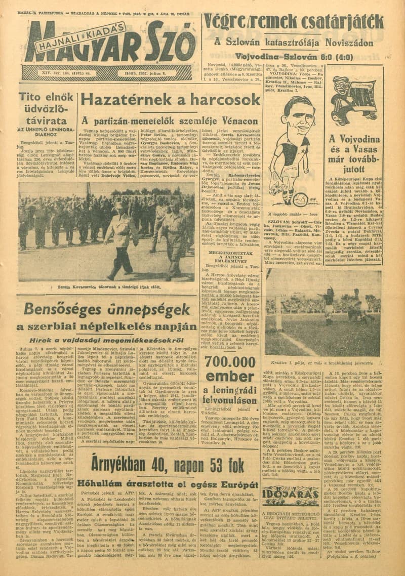 Magyar Szó, 14. évf. 1957. július 8. 184. sz. 1–12. oldal