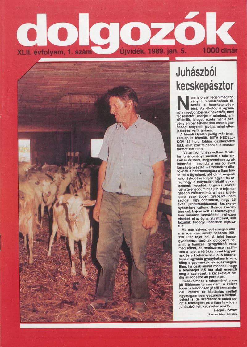 Dolgozók, 43. évf. 1989. január 5. 1. sz.