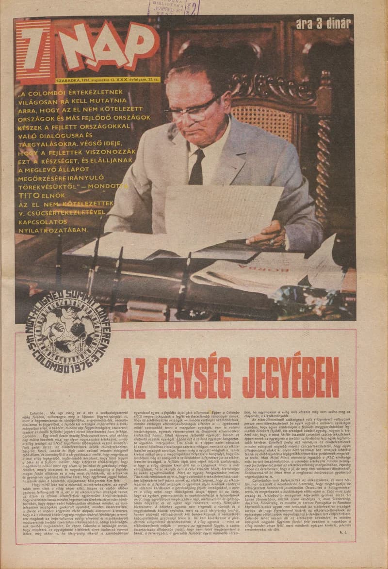 7 Nap, 31. évf. 1976. augusztus 13. 32. sz. 1–24. oldal