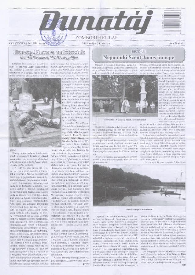 Dunatáj, 17. évf. 2015. május 20. 831. sz.