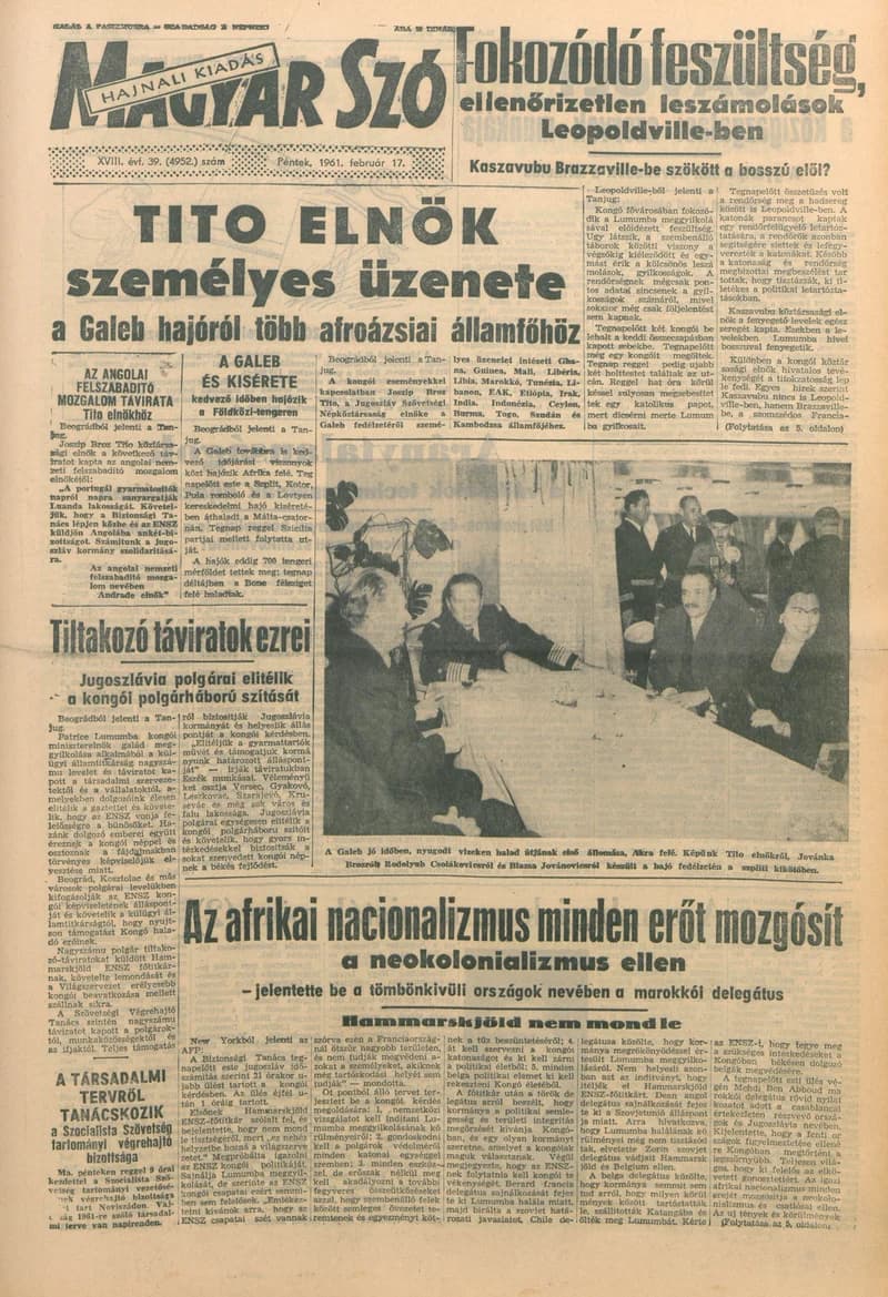 Magyar Szó, 18. évf. 1961. február 17. 39. sz. 1–12. oldal