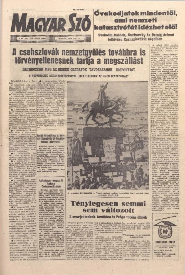 Magyar Szó, 25. évf. 1968. augusztus 29. 238. sz. 1–12. oldal