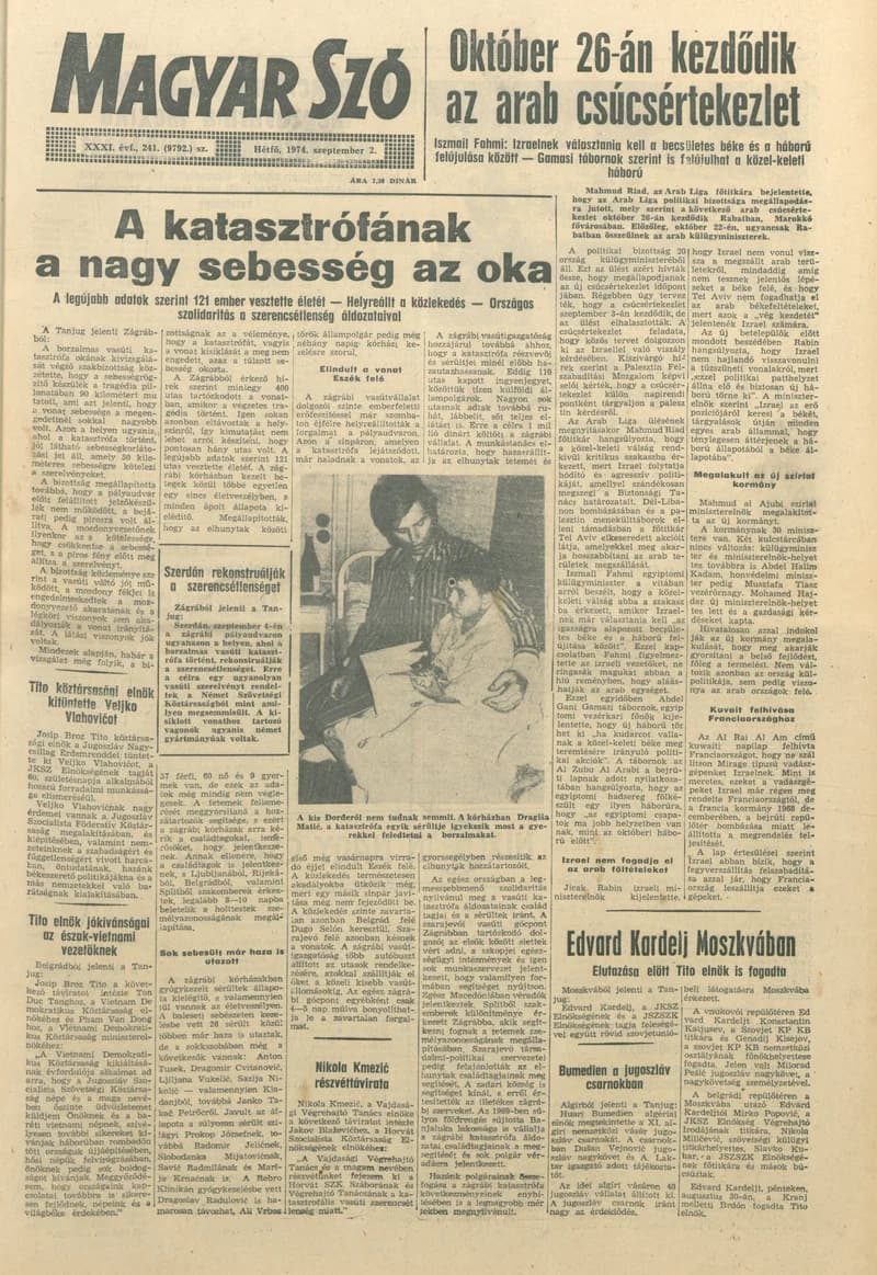 Magyar Szó, 31. évf. 1974. szeptember 2. 241. sz. 1–10. oldal