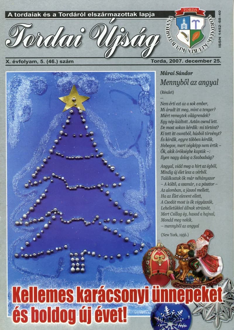 Tordai Újság, 10. évf. 2007. december 25. 5. sz. 1–28. oldal