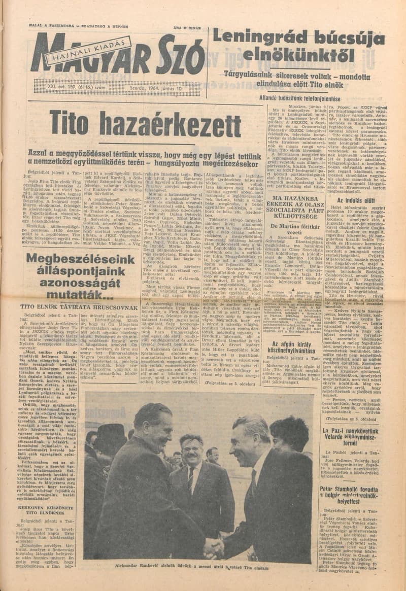 Magyar Szó, 21. évf. 1964. június 10. 159. sz. 1–14. oldal