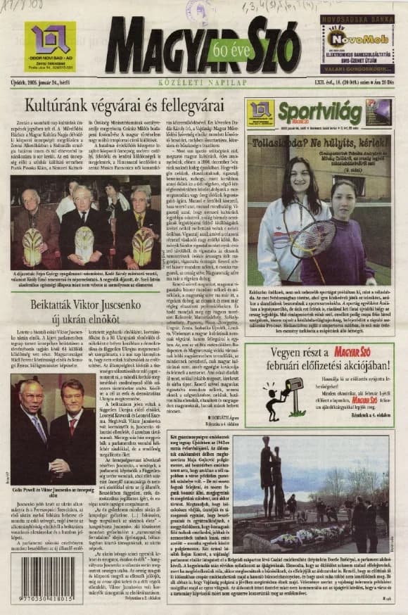 Magyar Szó, 62. évf. 2005. január 24. 18. sz. 1–12. oldal