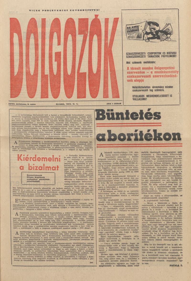 Dolgozók, 28. évf. 1974. február 1. 5. sz.