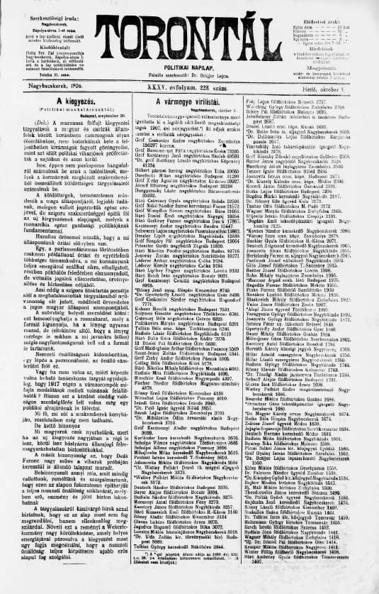 Torontál, 35. évf. 1906. október 1. 223. sz.