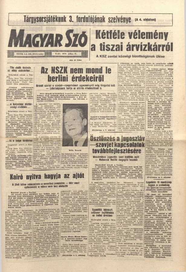 Magyar Szó, 27. évf. 1970. július 21. 198. sz. 1–12. oldal