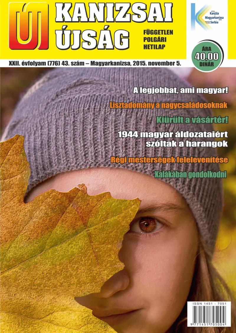 Új Kanizsai Újság, 22. évf. 2015. november 5. 43. sz.