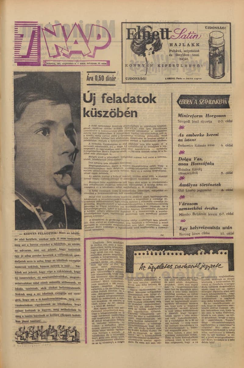 7 Nap, 22. évf. 1967. szeptember 8. 37. sz. 1–20. oldal