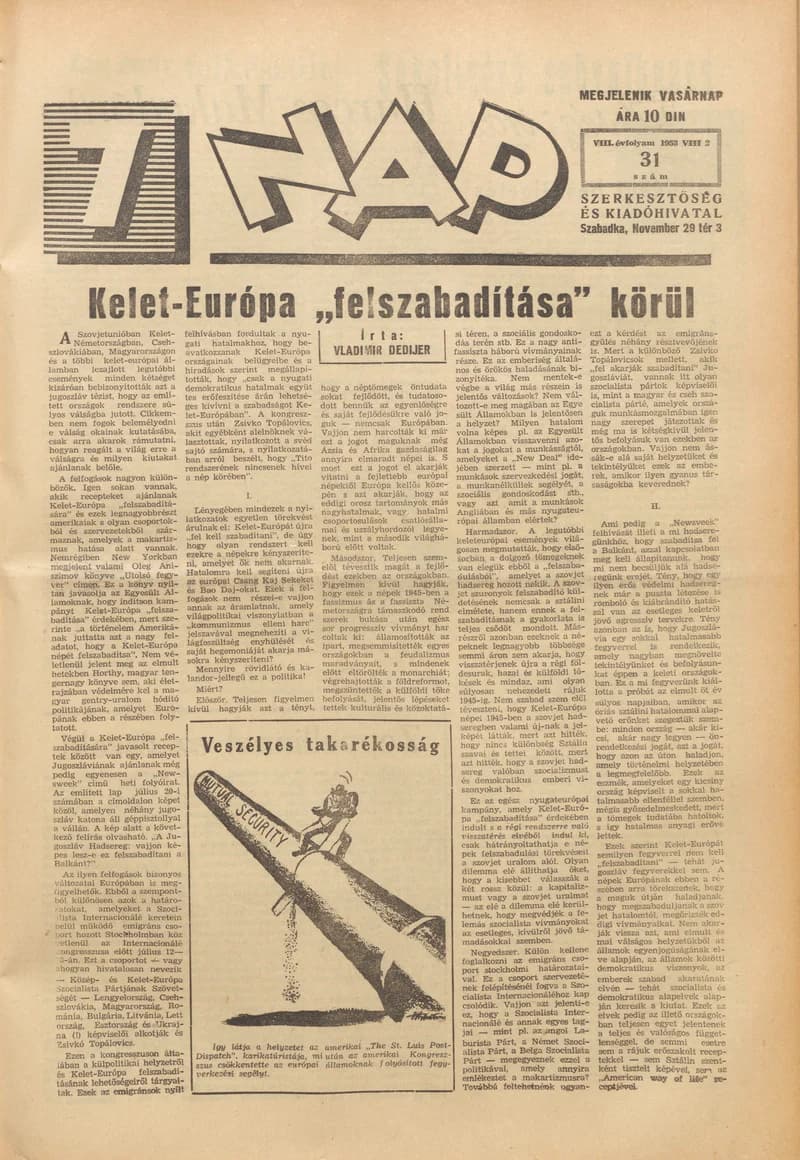 7 Nap, 8. évf. 1953. augusztus 2. 31. sz. 1–16. oldal