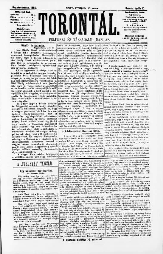 Torontál, 24. évf. 1895. április 10. 83. sz.