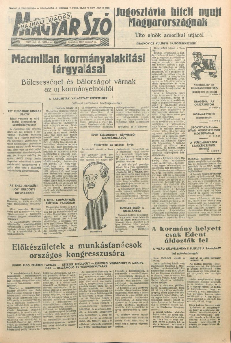 Magyar Szó, 14. évf. 1957. január 12. 10. sz. 1–14. oldal