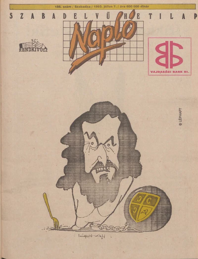 Napló - Szabadelvű hetilap, 4. évf. 1993. július 7. 166. sz.