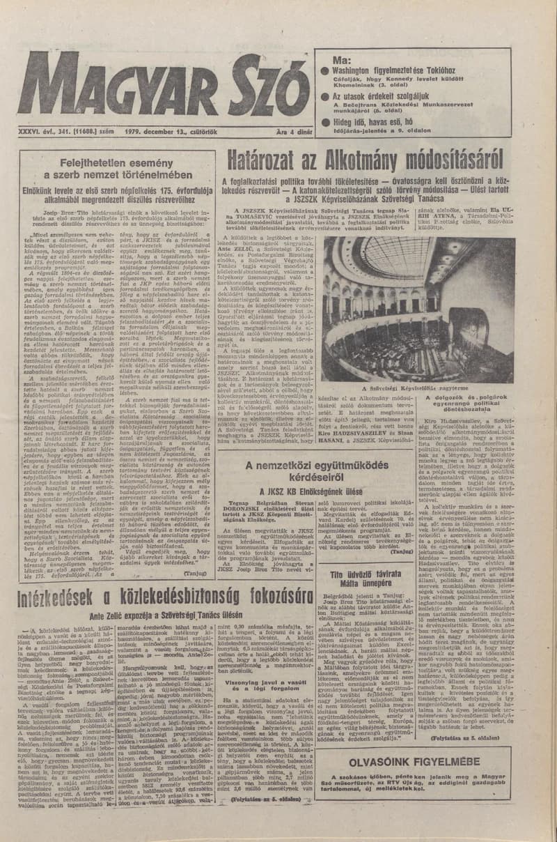 Magyar Szó, 36. évf. 1979. december 13. 341. sz. 1–20. oldal
