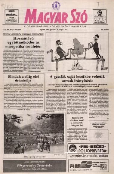 Magyar Szó, 58. évf. 2001. április 29. – május 2. 99. sz. 1–32. oldal