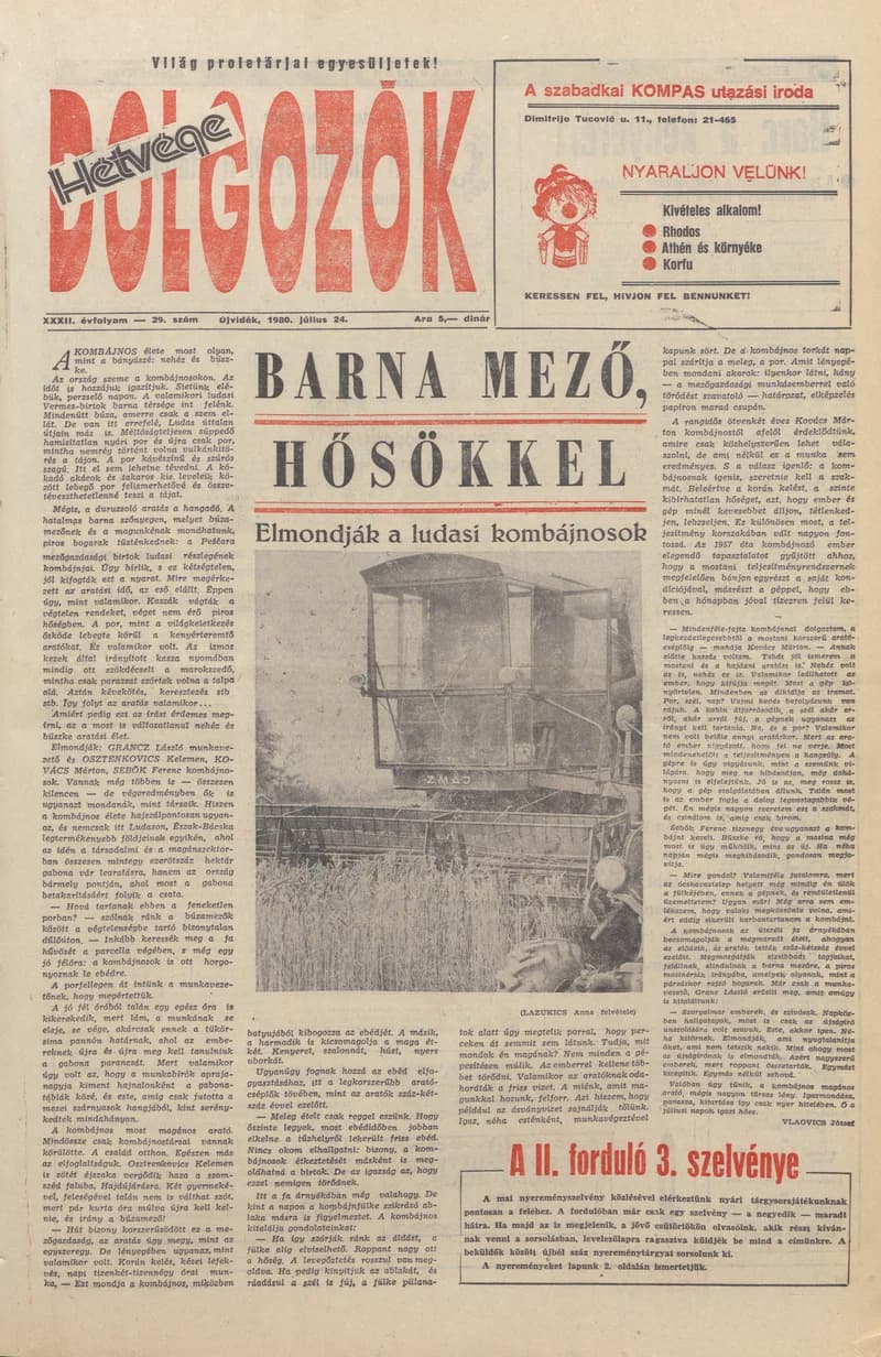 Dolgozók, 34. évf. 1980. július 24. 29. sz.