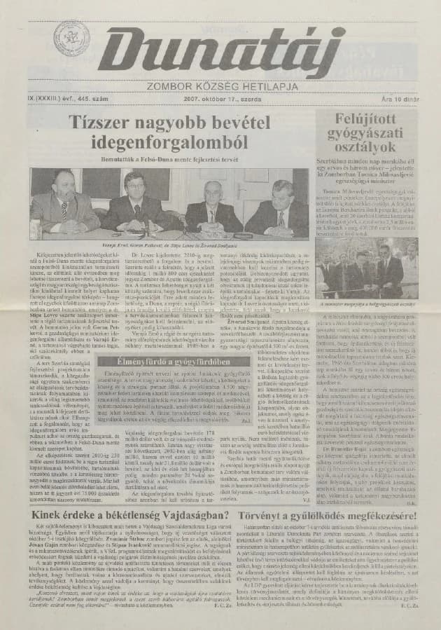 Dunatáj, 9. évf. 2007. október 17. 445. sz.