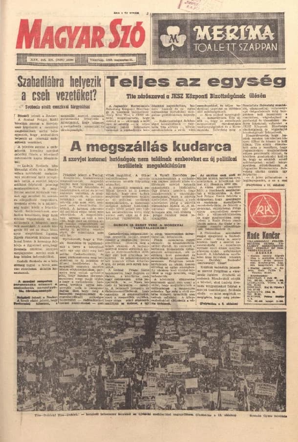 Magyar Szó, 25. évf. 1968. augusztus 25. 234. sz. 1–14. oldal